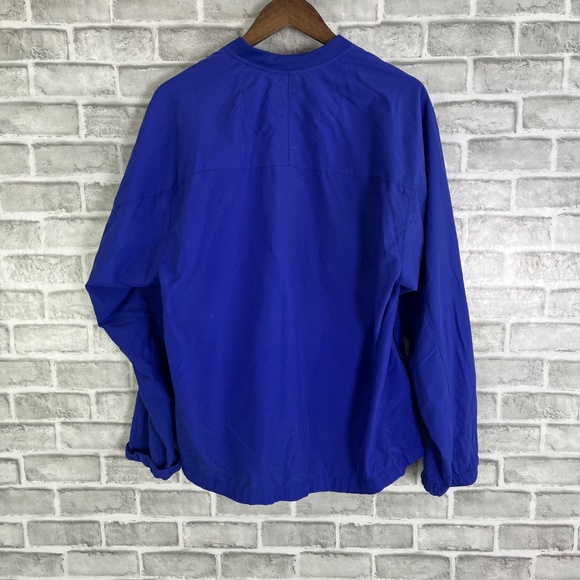 FootJoy Royal Blue V-Neck Pullover Windbreaker Jacket Mens Small W/ Pkts Poly - Picture 4 of 8